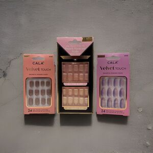 Short and Medium Press On Nail Lot Of Two - Cala Brand and Pearlessence